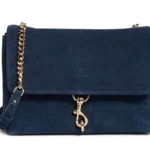Elegant Navy Blue Chain Shoulder Bag